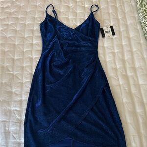 Stunning Asymmetrical Blue Dress